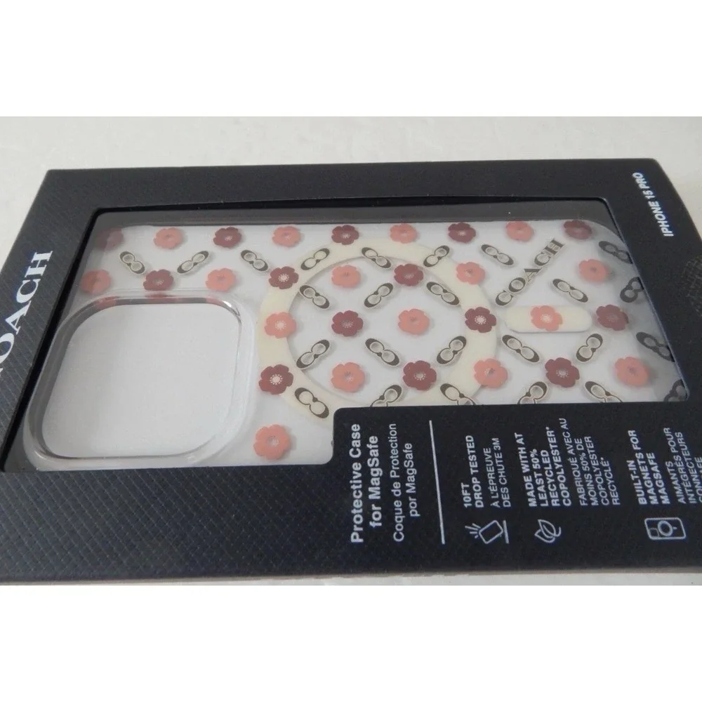 Coach New York Protective Case‎ with Magsafe For iPhone 15 Pro Clear/Multi NWT